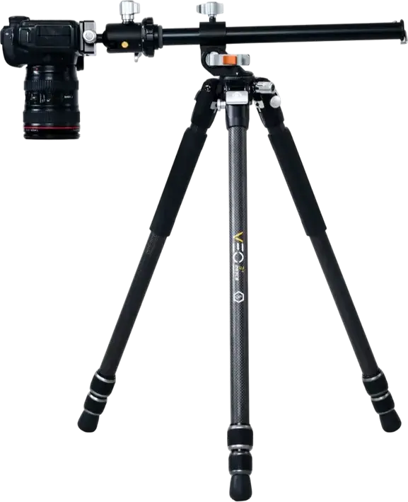 Vanguard VEO 3+ 263CB Carbon Fiber Tripod with BH-160 Ball Head, MACC Multi-Angle Center Column, 15kg Load Capacity, Converts to Monopod, Black