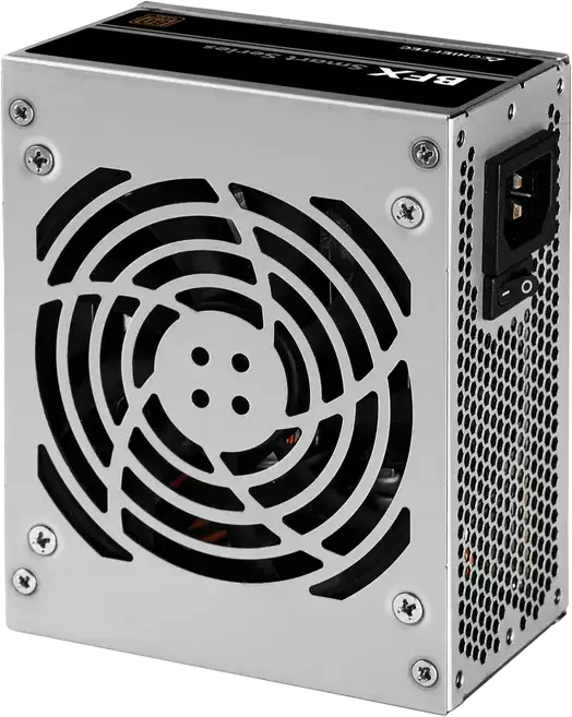 Chieftec BFX-350BS Smart Series 350W SFX Power Supply, 80 PLUS Bronze, Active PFC, DC-to-DC, 90mm Silent Fan, Grey/Silver/Black