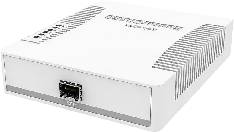 MikroTik RB260GS SOHO Switch, 5x Gigabit Ethernet Ports, 1x SFP Cage, SwOS Web Management, VLAN, MAC Filter, Bandwidth Limiting, White Plastic Case