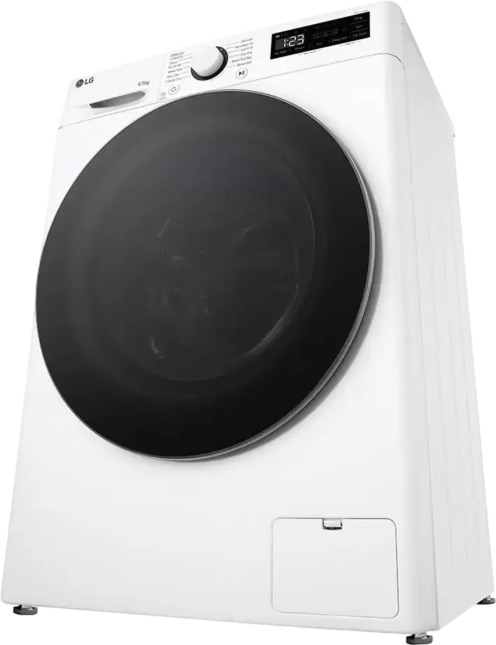 Стирально-сушильная машина LG F2DR509S1W с фронтальной загрузкой, 9кг стирка / 5кг сушка, AI Wash, TurboWash, очистка паром, 1200 об/мин, белая