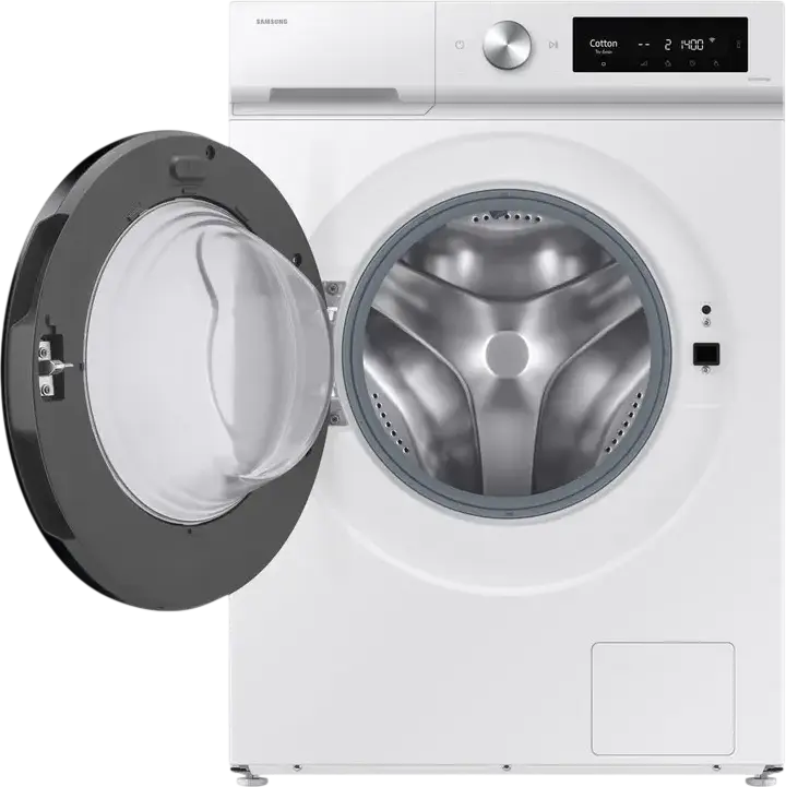 Samsung WD11DB7B85GWUA Washer-Dryer Combo, 11kg Wash/6kg Dry, Digital Inverter, Steam Cleaning, 1400rpm, LED Display, White/Black, Freestanding