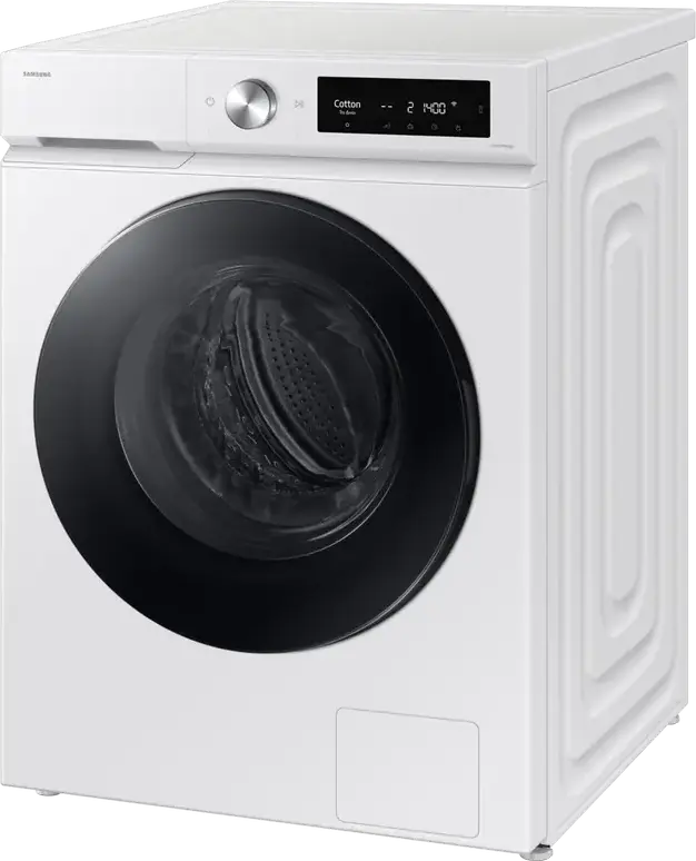 Samsung WD11DB7B85GWUA Washer-Dryer Combo, 11kg Wash/6kg Dry, Digital Inverter, Steam Cleaning, 1400rpm, LED Display, White/Black, Freestanding