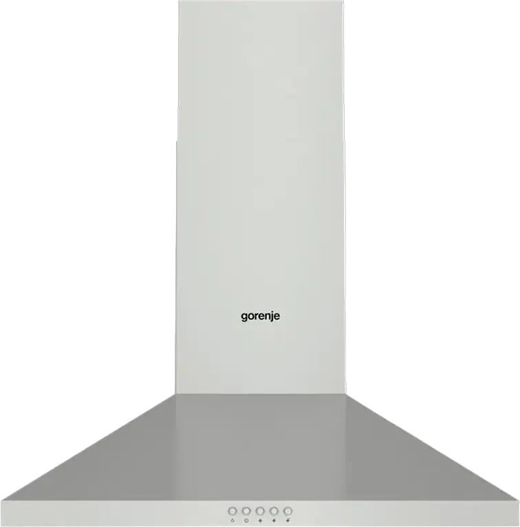 Gorenje WHC 629 E4X Wall-Mounted Kitchen Hood, Stainless Steel, 450 m3/h Extraction, 3 Speeds, LED Lighting, 60 cm Width, Ducted or Recirculating