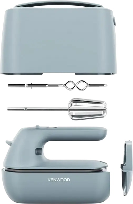 Mixer Vertical Kenwood HMP40 QuickMix 350W, 5 Trepte de Viteza, Carcasa Plastic, cu 2 Crochet pentru Aluat, 2 Teluri si Cupa Soaratoare, Storm Blue