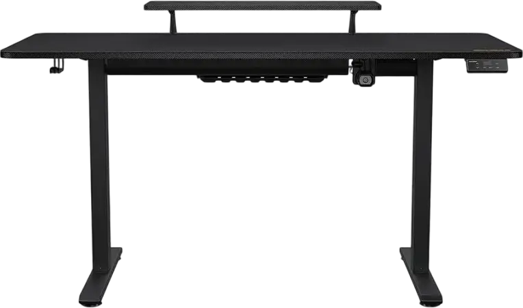 Birou Gaming Electric Cougar E-Star 140 CGR-E-STAR140, Blat din Lemn, Înălțime Reglabilă 720-1170mm, Blat 140x60cm, Capacitate 60kg, Mouse Pad Complet, Organizator Caburi