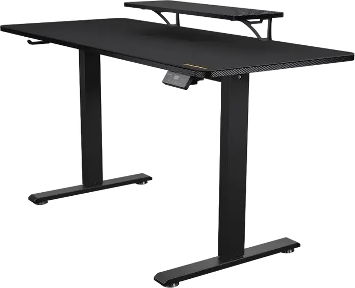 Birou Gaming Electric Cougar E-Star 140 CGR-E-STAR140, Blat din Lemn, Înălțime Reglabilă 720-1170mm, Blat 140x60cm, Capacitate 60kg, Mouse Pad Complet, Organizator Caburi