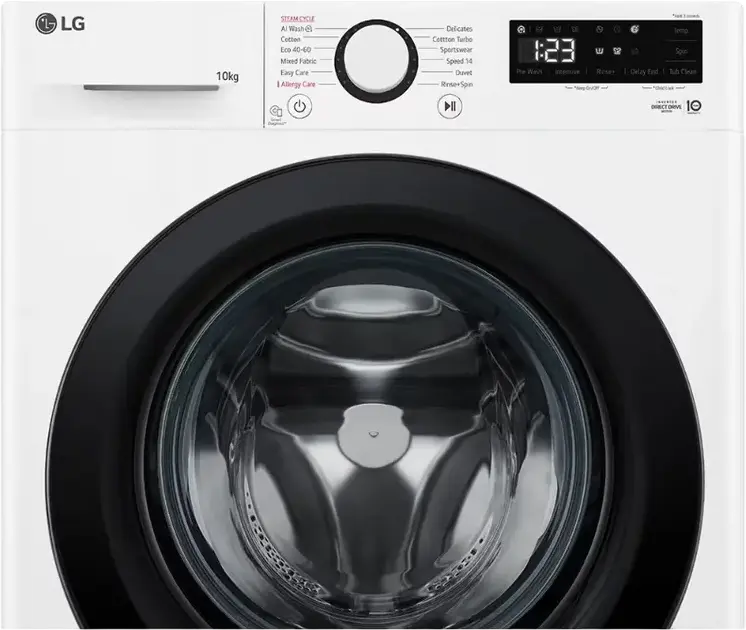 Masina de Spalat Rufe LG F4WR510SBW cu Alimentare Frontala, 10 kg, AI DD, Steam Allergy Care, Motor Inverter Direct Drive, 1400 rpm, Clasa Energetica A