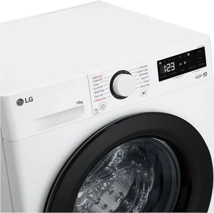 Masina de Spalat Rufe LG F4WR510SBW cu Alimentare Frontala, 10 kg, AI DD, Steam Allergy Care, Motor Inverter Direct Drive, 1400 rpm, Clasa Energetica A