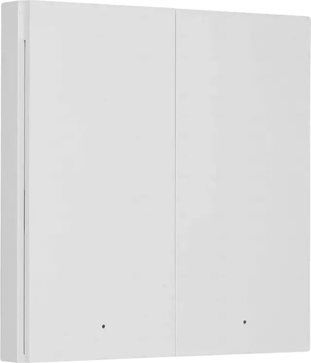 Întrerupător Inteligent de Perete Aqara H1 EU Double Rocker 2-Gang Zigbee 3.0 cu Neutru, Monitorizare Consum Energie, Protecție Sarcina, HomeKit, Alexa