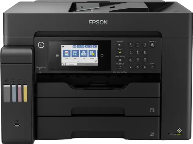 МФУ Epson EcoTank L15150 A3+, принтер сканер копир факс, автоматическая двусторонняя печать, Wi-Fi Ethernet, пигментные чернила, черный