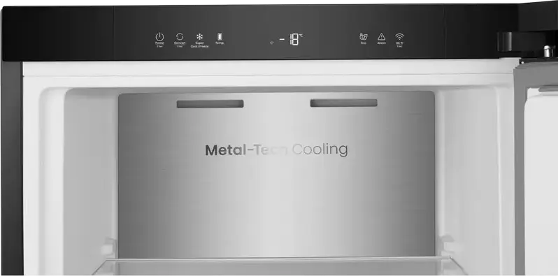 Hisense FT3K310SAFC Upright Freezer, No Frost, Inverter, Metal-Tech Cooling, 312L, Energy Class C, Black, Wi-Fi, 185.6x59.5x60 cm