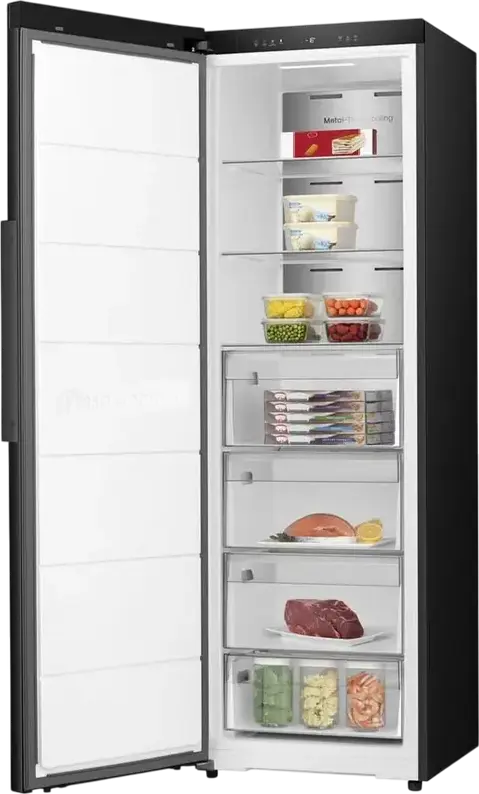 Hisense FT3K310SAFC Upright Freezer, No Frost, Inverter, Metal-Tech Cooling, 312L, Energy Class C, Black, Wi-Fi, 185.6x59.5x60 cm