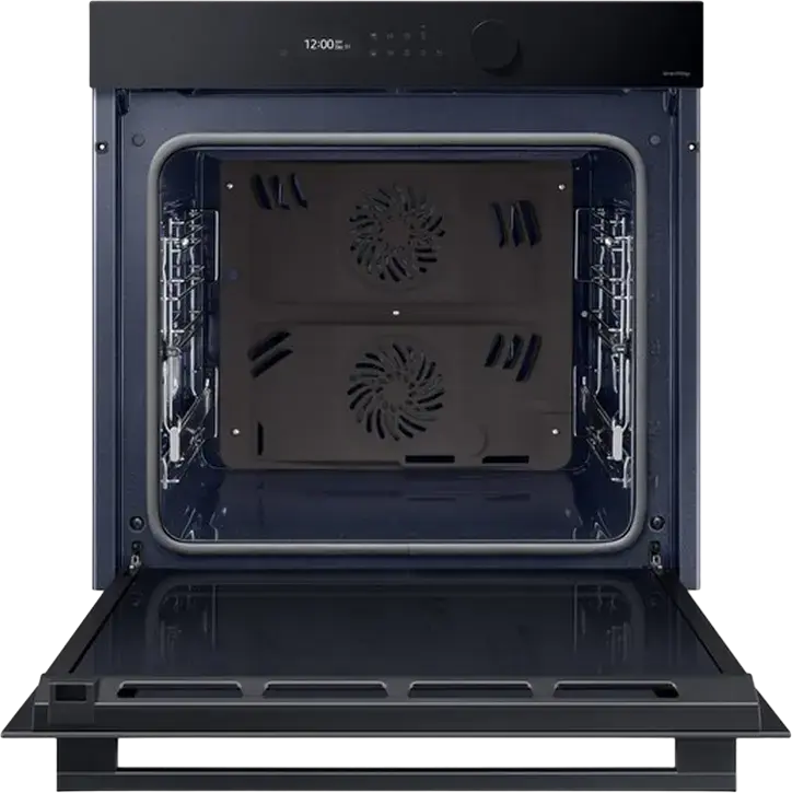 Встраиваемый электрический духовой шкаф Samsung NV7B5645TAK Bespoke, 76л, класс A+, Dual Cook, Air Fry, очистка паром, SmartThings Wi-Fi, черный, 60x60x57 см