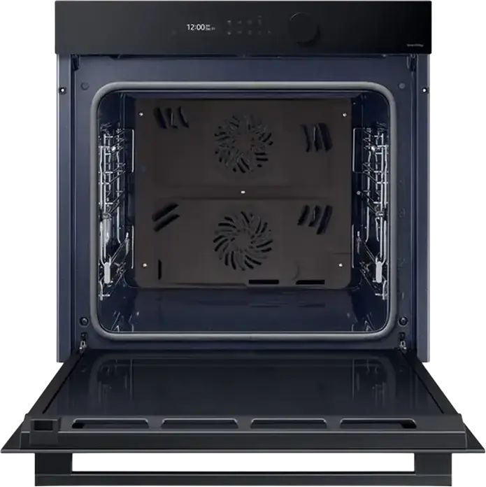 Встраиваемый электрический духовой шкаф Samsung NV7B5645TAK Bespoke, 76л, класс A+, Dual Cook, Air Fry, очистка паром, SmartThings Wi-Fi, черный, 60x60x57 см