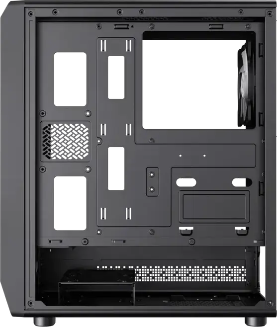 Игровой корпус Gamemax Forge AB Midi Tower, черный, закаленное стекло, 6 ARGB вентиляторов 120мм, поддержка EATX/ATX/M-ATX/ITX, USB Type-C, SPCC 0.4мм
