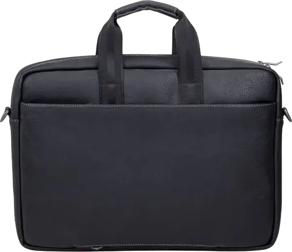 Geanta Laptop RivaCase Orly 8940-PU pentru laptopuri pana la 16 inch si tablete de 10.1 inch, Piele PU Neagra cu Curea de Trolley si Protectie