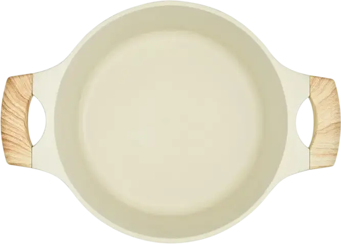 Cratiță Resto 93803 Ran Aluminiu 4.2L 24cm, Înveliș Non-Stick Pfluon, Bază Inducție, Capac Sticlă, Mânere Efect Lemn, Bej