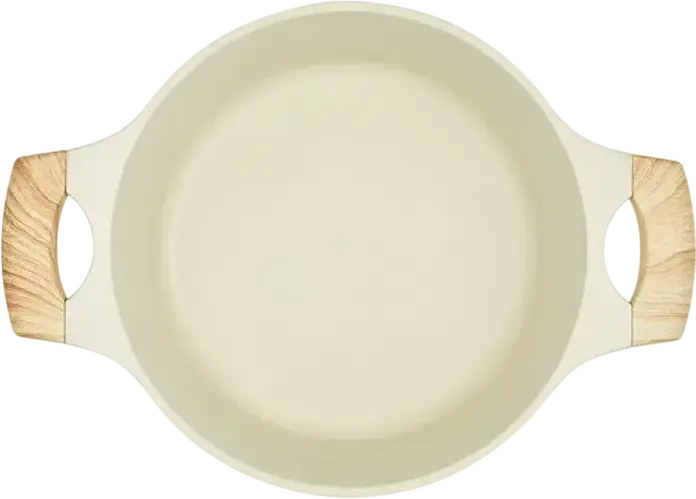 Cratiță Resto 93803 Ran Aluminiu 4.2L 24cm, Înveliș Non-Stick Pfluon, Bază Inducție, Capac Sticlă, Mânere Efect Lemn, Bej
