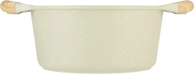 Cratiță Resto 93803 Ran Aluminiu 4.2L 24cm, Înveliș Non-Stick Pfluon, Bază Inducție, Capac Sticlă, Mânere Efect Lemn, Bej