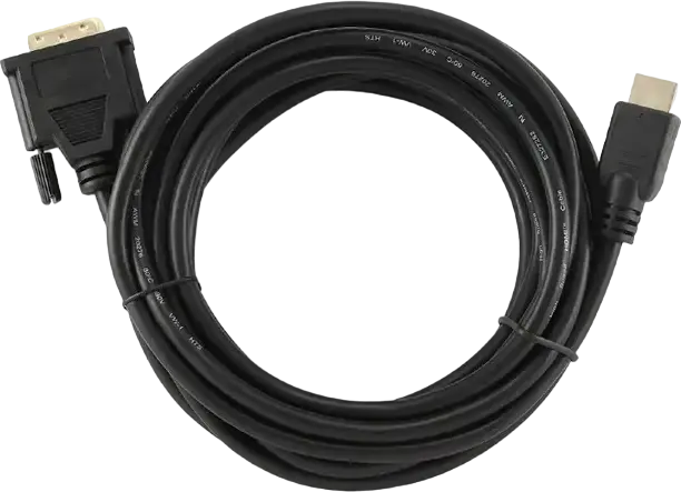 Cablexpert CC-HDMI-DVI-15 HDMI to DVI-I Cable, 4.5m, Gold-Plated, High Speed HDMI 2.0 with Ethernet, 4K Support, Single-Link 18+1 Pin, Black
