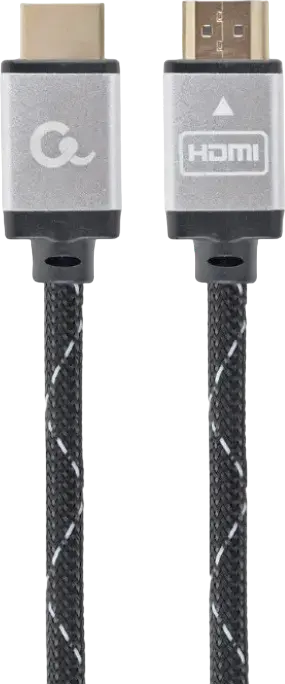 Cablu HDMI 2.0 Cablexpert CCB-HDMIL-1M Select Plus Series High Speed cu Ethernet, 4K UHD @60Hz, 18Gbps, Conectori Auriti, Nylon Impletit, 1m, Negru