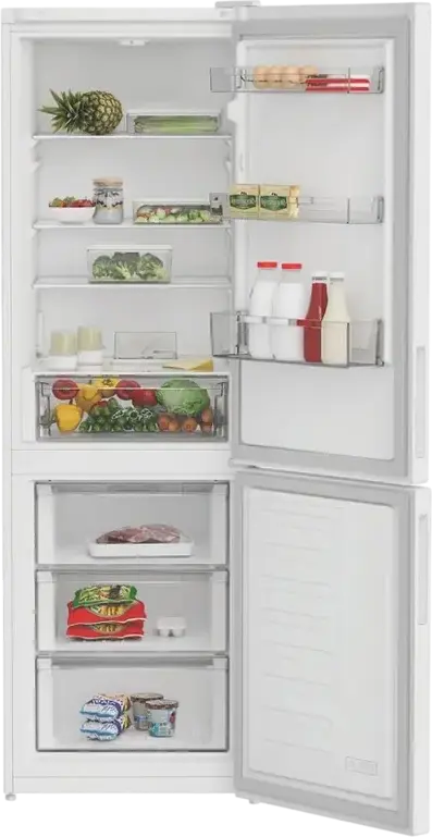 Frigider Combinat Indesit INKS 1361 W4E1, Libre de Instalare, Low Frost, Congelator Jos, Volum Total 343L, Clasa Energetică E, Alb, Înălțime 185.2 cm