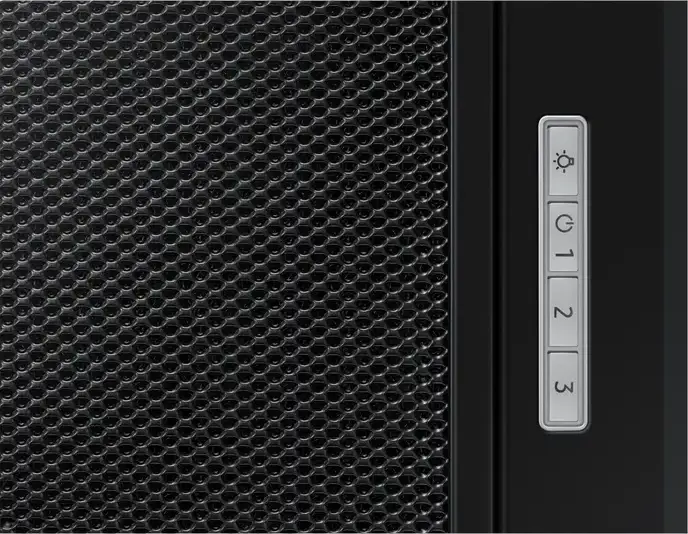 Samsung NK52FG454CM/UR Built-in Hood, 625 m3/h Extraction/Recirculation, Stainless Steel, Black, 3 Speed Settings, LED Lighting, 150mm Duct