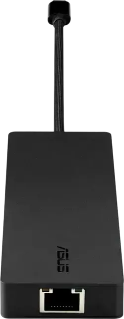 USB-C хаб ASUS DC210 8-в-1, док-станция HDMI 4K@60Hz, зарядка PD 100W, Ethernet RJ45, картридер SD/microSD, алюминиевый корпус, черный