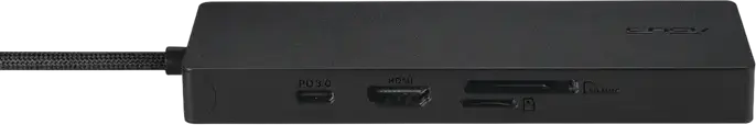 USB-C хаб ASUS DC210 8-в-1, док-станция HDMI 4K@60Hz, зарядка PD 100W, Ethernet RJ45, картридер SD/microSD, алюминиевый корпус, черный