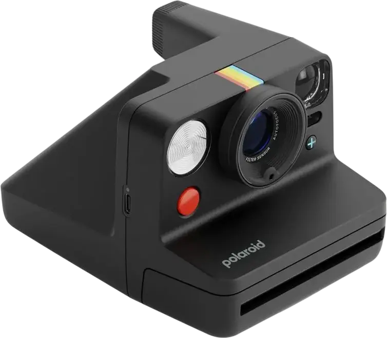 Polaroid Now+ Gen 3 Instant Camera Black, Bluetooth App Control, Two-Lens Autofocus, USB-C Charging, i-Type Film Bundle with Wrist Strap
