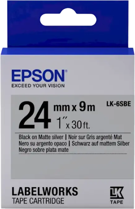 Cartuş de bandă Epson LK-6SBE, 24 mm x 9 m