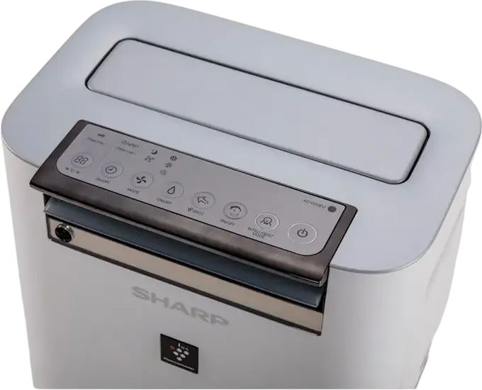 Sharp KCG50EUW Air Purifier and Humidifier, Plasmacluster Ion Technology, 4-Stage HEPA Filtration, 306 m3/h Cleaning Capacity, 2.5L Tank, White