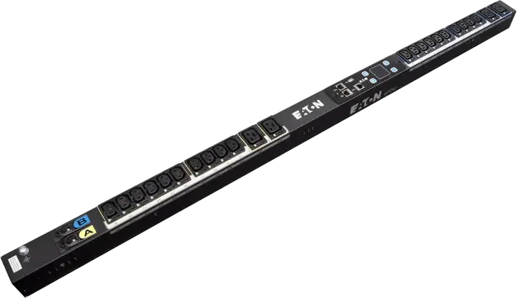 Eaton EMIB05 Metered Input Rack PDU 0U, 32A 1-Phase 200-240V 7.4kW, 20x C13 & 4x C19 Outlets, Ethernet SNMP Remote Management, LCD Display