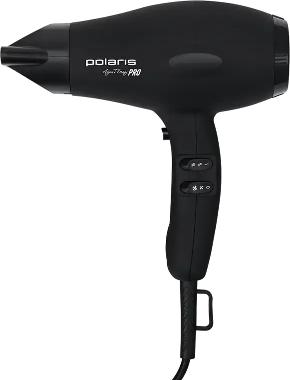Fön Polaris PHD 2099ACi Argan Therapy PRO Profesional, Putere 2000W Motor AC, Ionizare, Jet Aer Rece, Corp Soft Touch Antiderapant, Negru