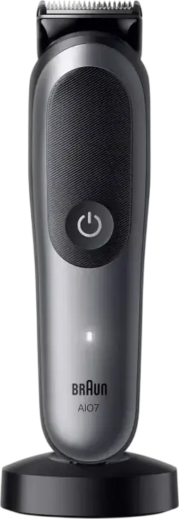 Мультифункциональный триммер Braun All-in-One Series 7 AIO7560, набор 13-в-1 с технологиями ProBlade и AutoSense, SkinGuard для тела, водонепроницаемый, серый