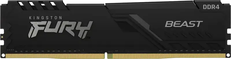 Kingston FURY Beast KF436C18BB/16 16GB DDR4 3600MHz CL18 Desktop RAM Memory Module, 288-Pin DIMM, Intel XMP 2.0, Black Heat Spreader