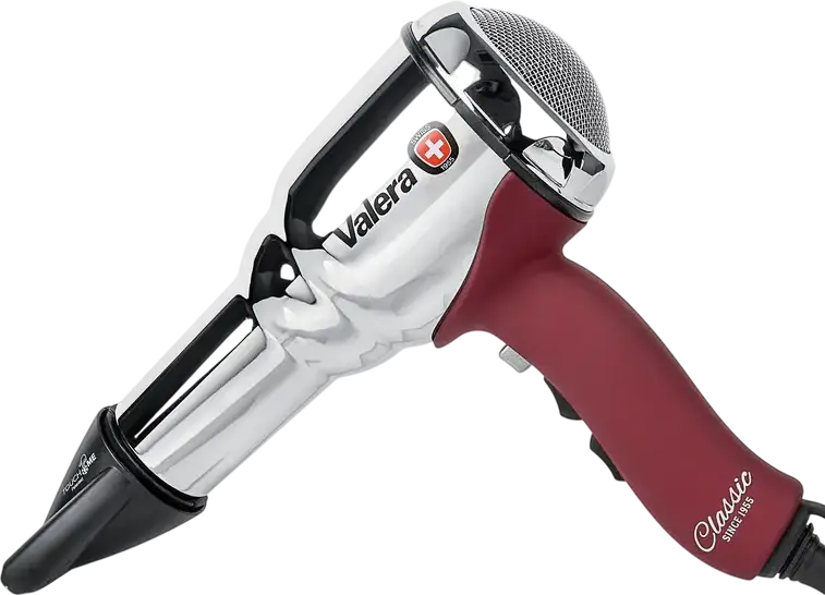 Valera Classic 195 Professional Hair Dryer 2100W with Ionization, AC Motor, Chrome-plated Steel Housing, Cool Shot, 3m Cable and 2 Concentrator Nozzles