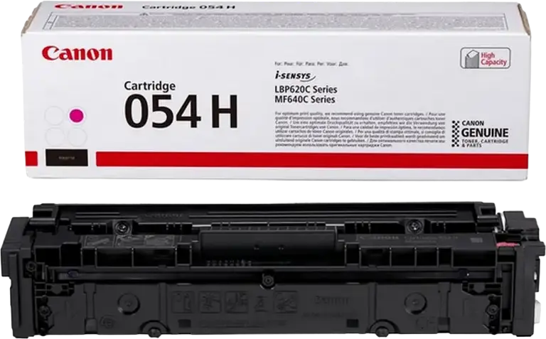 Cartus Toner Laser Canon CRG-054H Magenta Capacitate Mare, 2300 Pagini, pentru i-SENSYS LBP621Cw, LBP623Cdw, MF641Cw, MF643Cdw, MF645Cx, 3026C002AA
