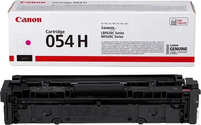 Cartus Toner Laser Canon CRG-054H Magenta Capacitate Mare, 2300 Pagini, pentru i-SENSYS LBP621Cw, LBP623Cdw, MF641Cw, MF643Cdw, MF645Cx, 3026C002AA