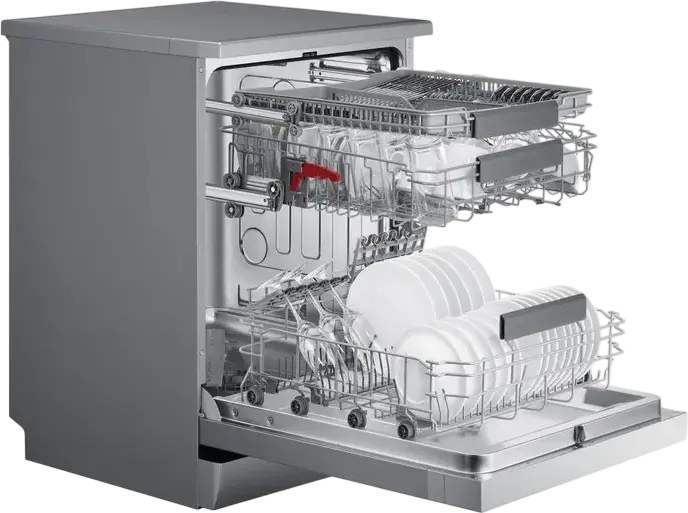 Samsung DW60A6092FS Freestanding Dishwasher, 14 Place Settings, Color: Stainless Steel, Auto Door Open, Hygiene Care, 7 Programs, Energy Class D, 84.5x59.8x60 cm