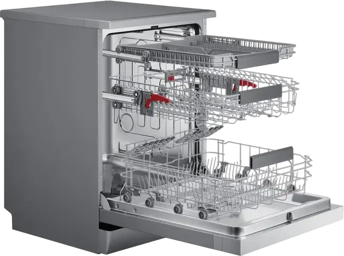Samsung DW60A6092FS Freestanding Dishwasher, 14 Place Settings, Color: Stainless Steel, Auto Door Open, Hygiene Care, 7 Programs, Energy Class D, 84.5x59.8x60 cm