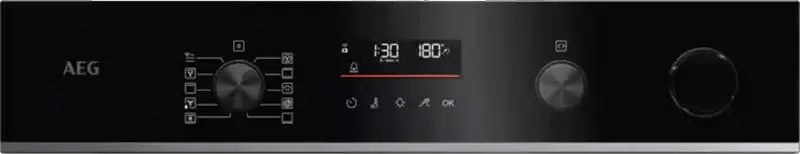 Встраиваемый электрический духовой шкаф AEG TR6PB531SB SenseCook 6000, пиролитическая очистка, SteamCrisp, 72 л, класс A++, Wi-Fi, черный, 9 режимов