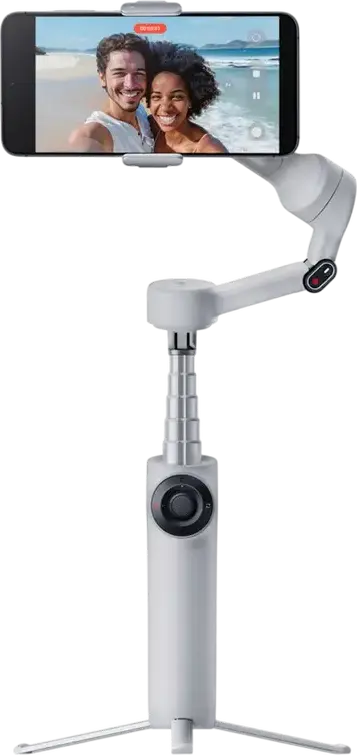 Insta360 Flow 2 AI Tracker Bundle 3-Axis Smartphone Gimbal Stabilizer with Deep Track 4.0, Built-in Selfie Stick and Tripod, Grey