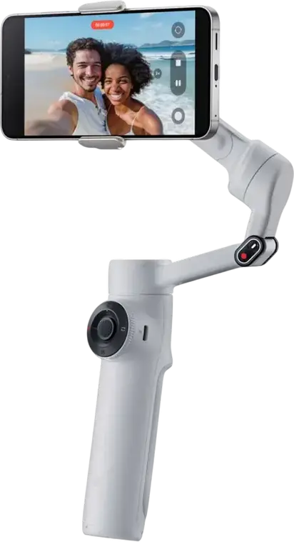 Insta360 Flow 2 AI Tracker Bundle 3-Axis Smartphone Gimbal Stabilizer with Deep Track 4.0, Built-in Selfie Stick and Tripod, Grey