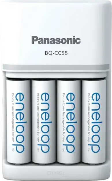 Încărcător Acumulatori Panasonic K-KJ55MCD40E, Alb
