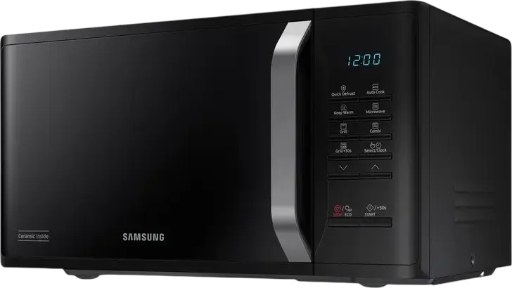 Samsung MG23K3523AK Freestanding Microwave Oven with Grill, 23L, 800W/1100W, Ceramic Interior, Quick Defrost, Auto Cook, Black