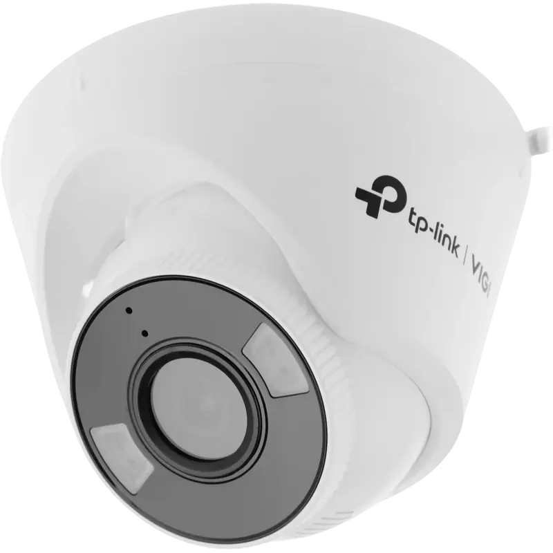 TP-Link VIGI C440 4MP IP Turret Surveillance Camera, 2.8mm Lens, f/1.6 Aperture, 30m IR Night Vision, Built-in Mic and Speaker, H.265+, ONVIF, White