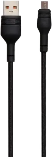 XO NB55 USB Type-A to Micro-USB Charging and Data Sync Cable, Black, 5A Max Current, 1m, Nylon Braided, High Speed Transfer