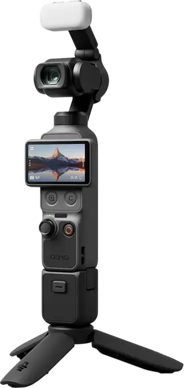 DJI Osmo Pocket 4 Essential Combo Handheld Gimbal Camera, 1-inch CMOS Sensor, 4K Video up to 240fps, 3-Axis Stabilization, 2.0" OLED Touchscreen, Black