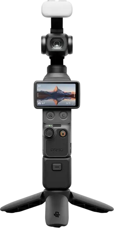 DJI Osmo Pocket 4 Essential Combo Handheld Gimbal Camera, 1-inch CMOS Sensor, 4K Video up to 240fps, 3-Axis Stabilization, 2.0" OLED Touchscreen, Black